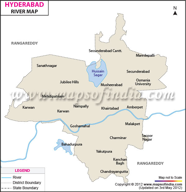River Map of Hyderabad