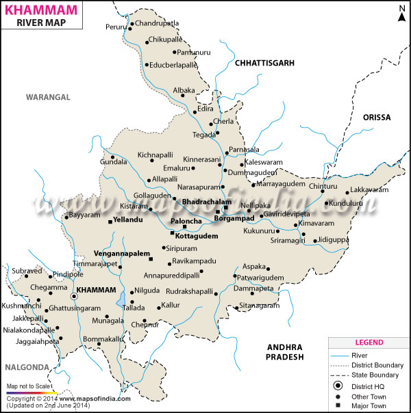 River Map of Khammam