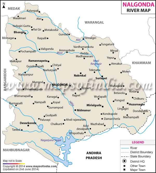 River Map of Nalgonda