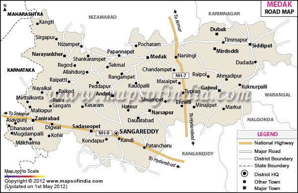 Road Map of Medak