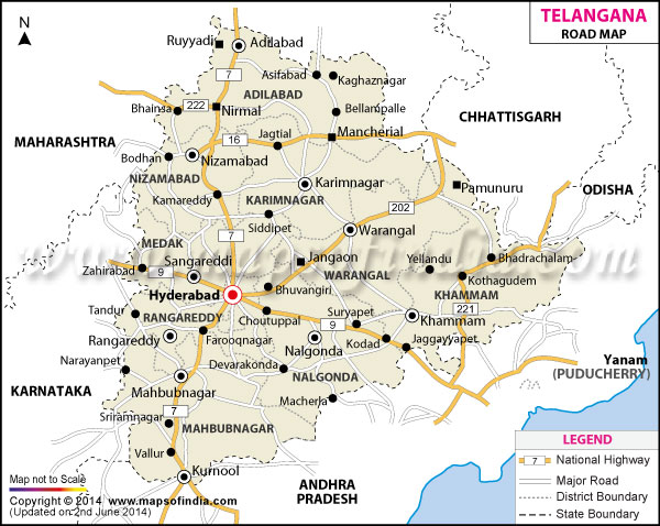 Telangana Road Map