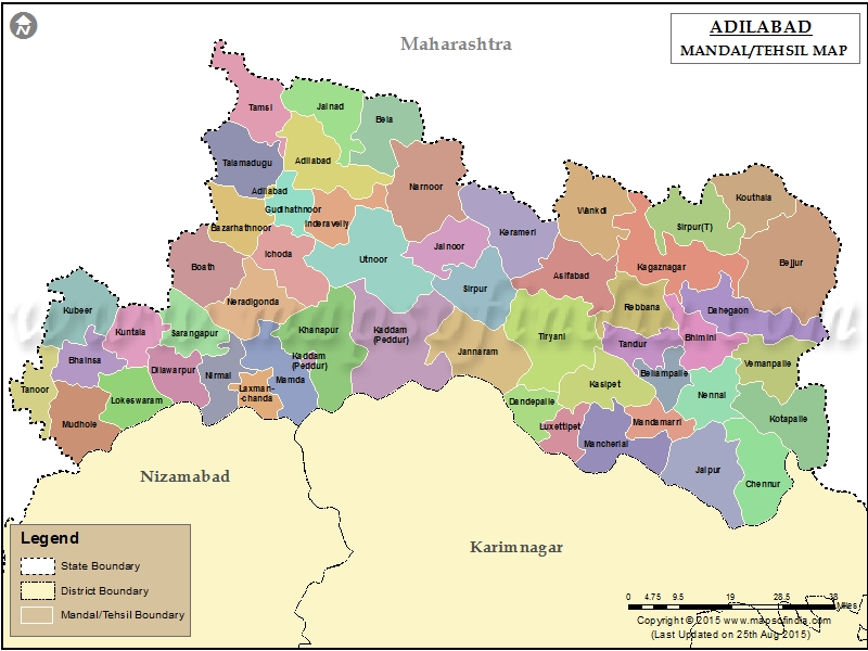 Map of Adilabad Tehsil