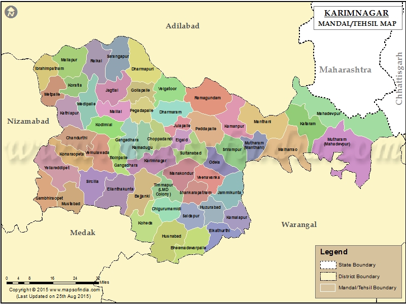 Map of Karimnagar Tehsi