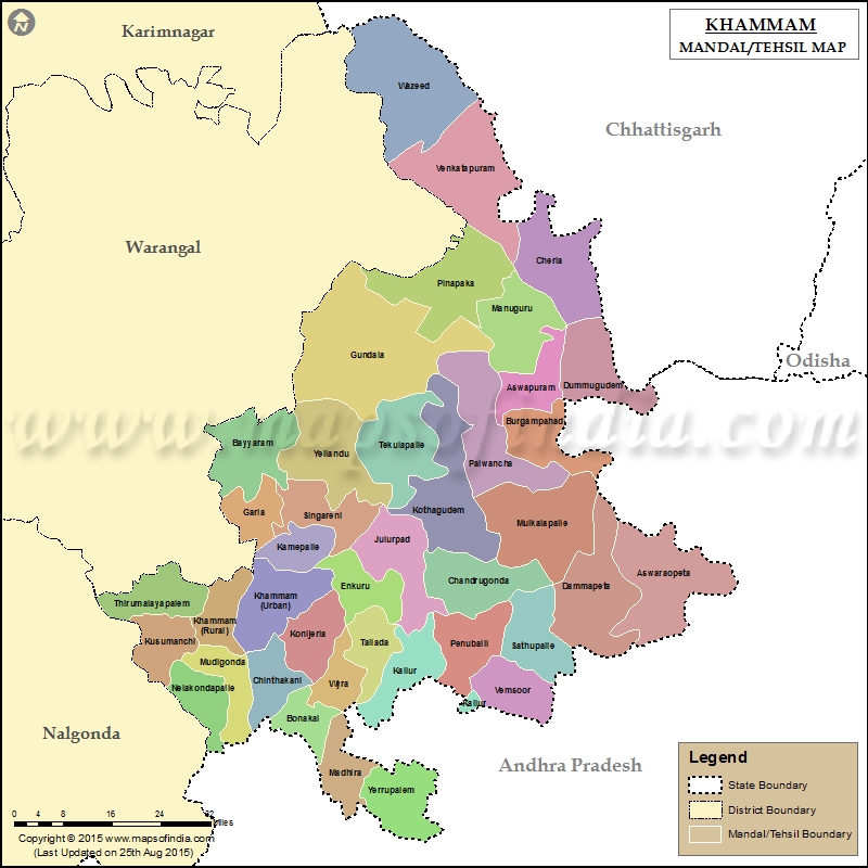 Map of Khammam Tehsil