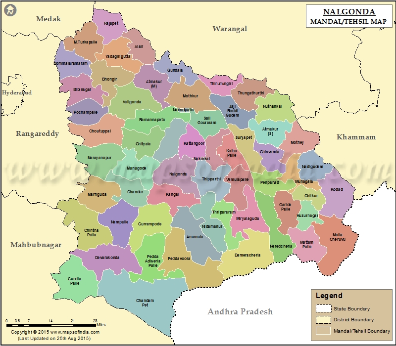 Map of Nalgonda Tehsil