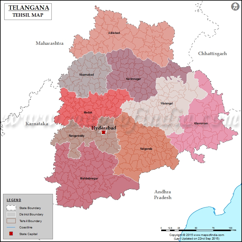 Telangana Tehsil Map