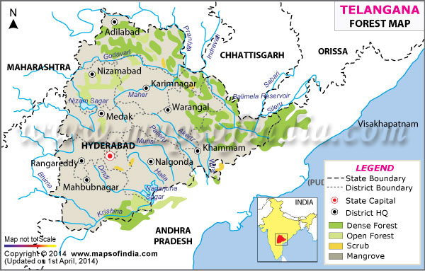 Telangana Forest Map