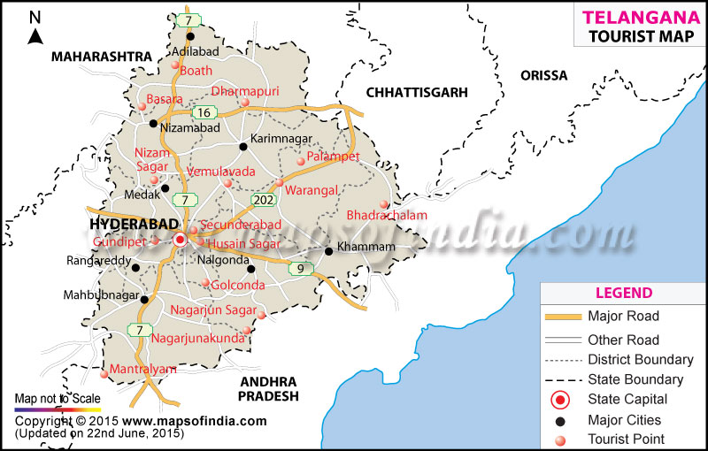 Telangana Travel Map