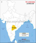 Telangana Location Map