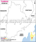 Telangana Outline Map