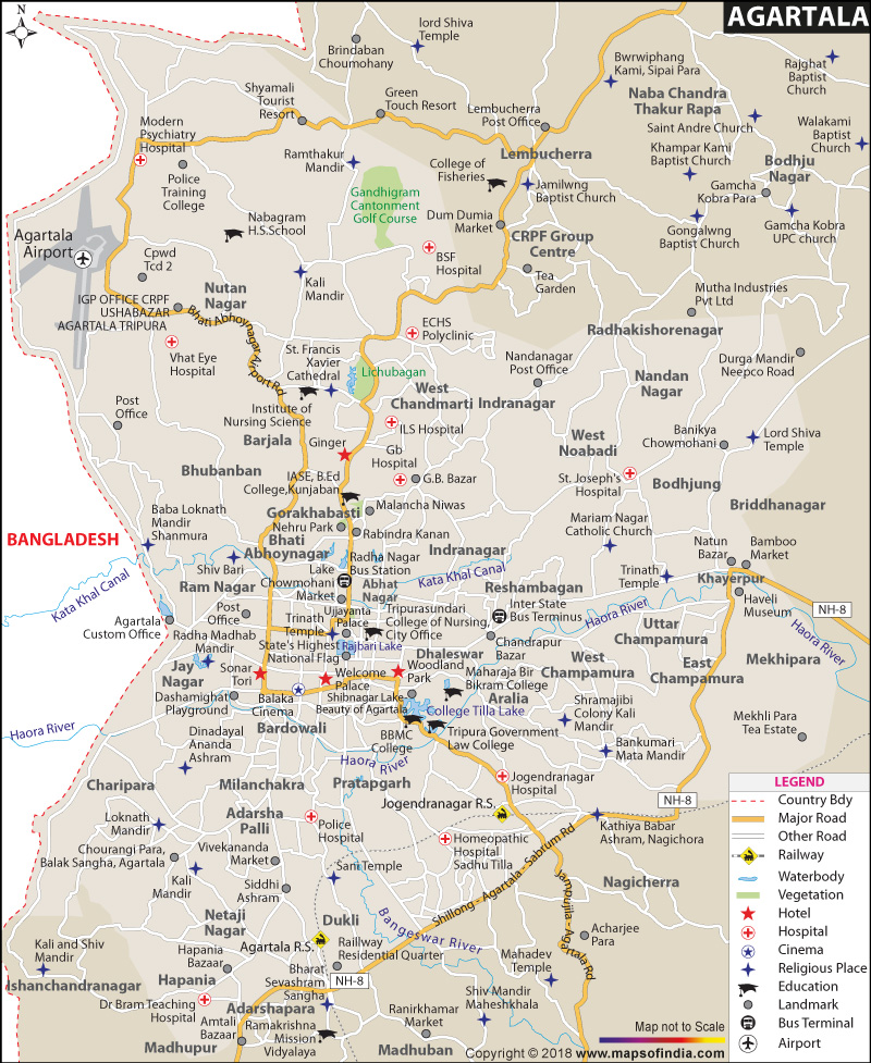 City Map of Agartala