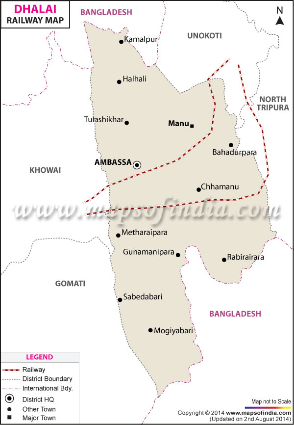 Railway Map of Dhalai