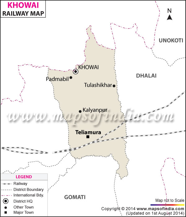 Railway Map of Khowai