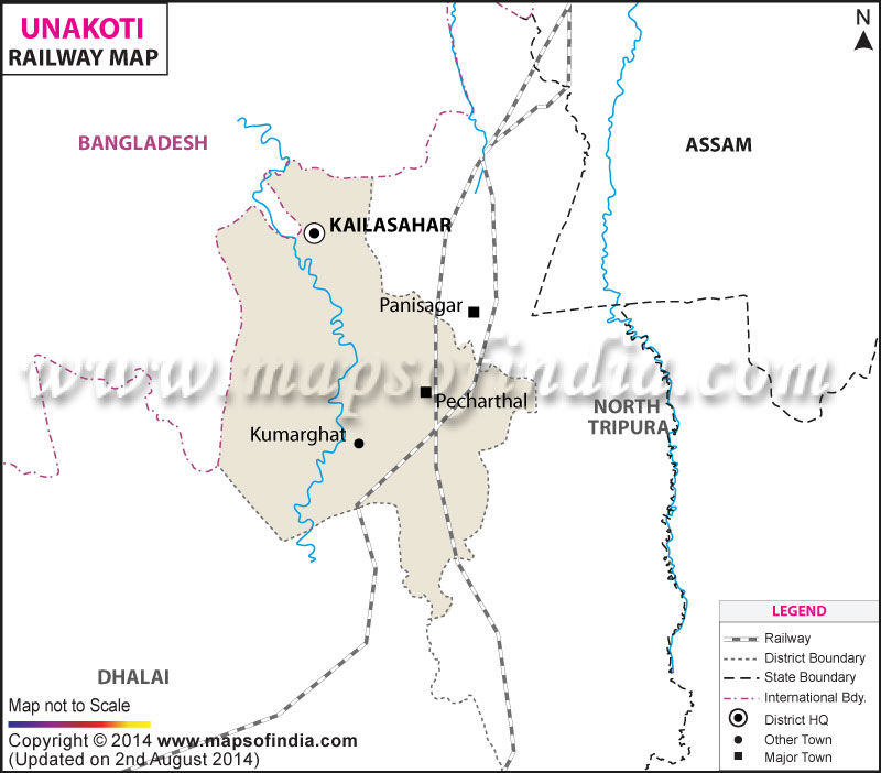 Railway Map of Unakoti