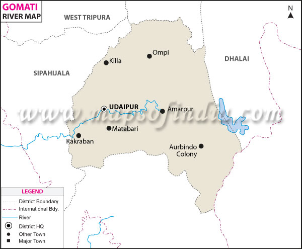 River Map of Gomati