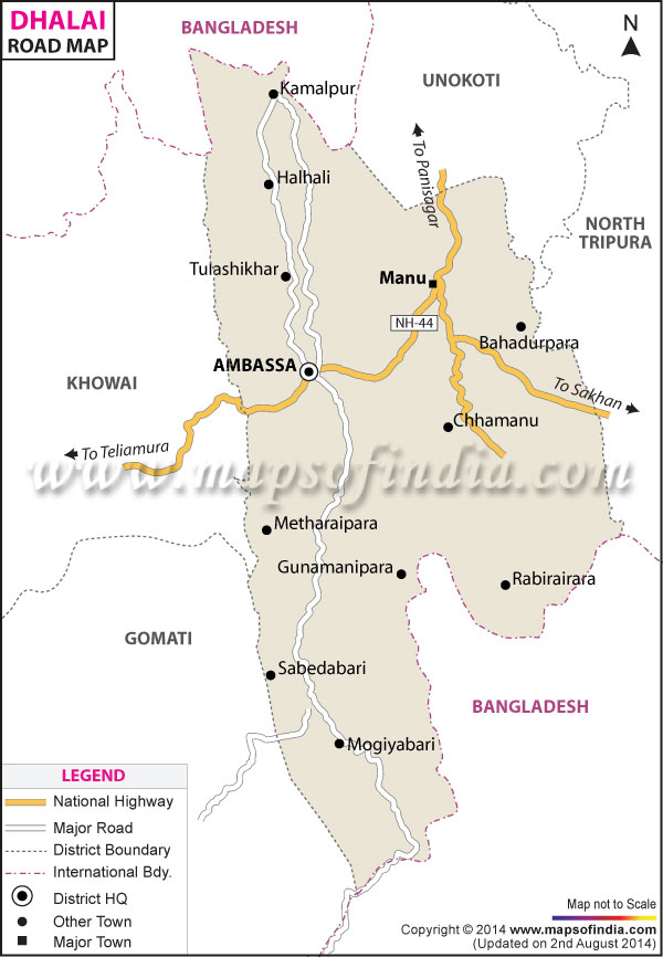 Road Map of Dhalai