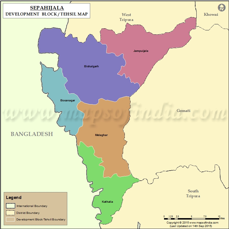 Tehsil Map of Sepahijala 