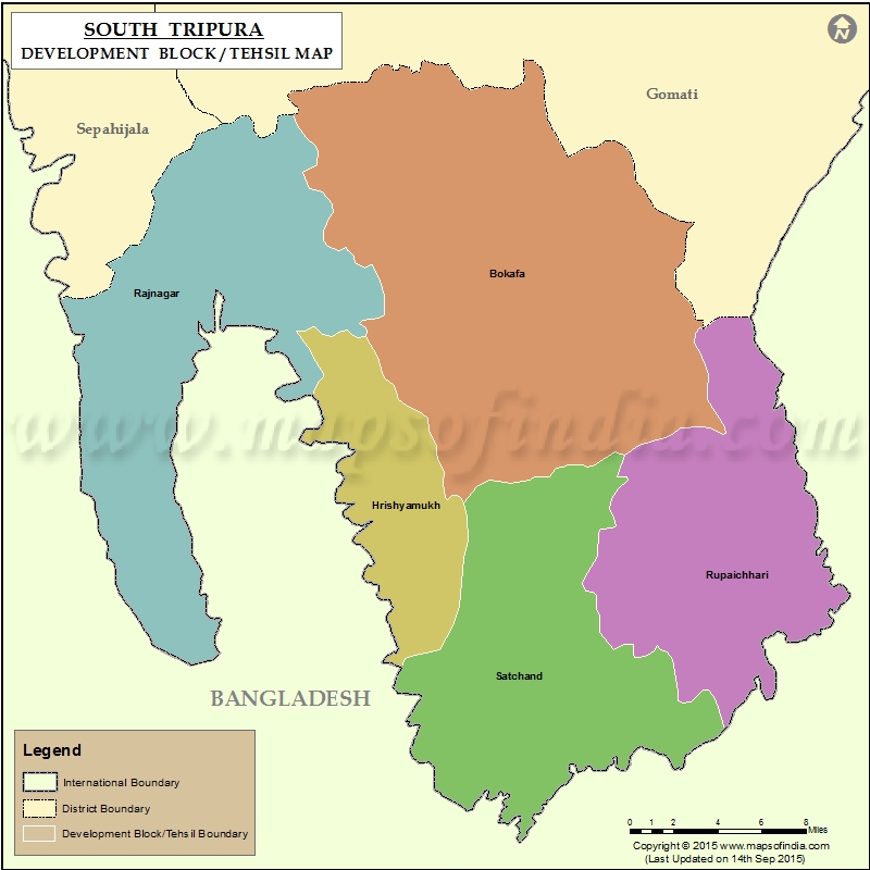 Tehsil Map of South Tripura 