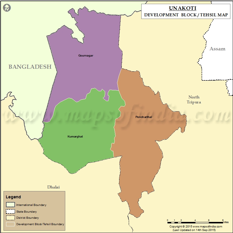 Tehsil Map of Unakoti 