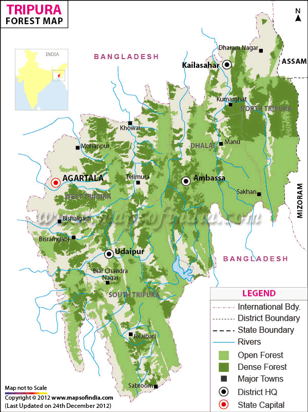 Tripura Forest Map