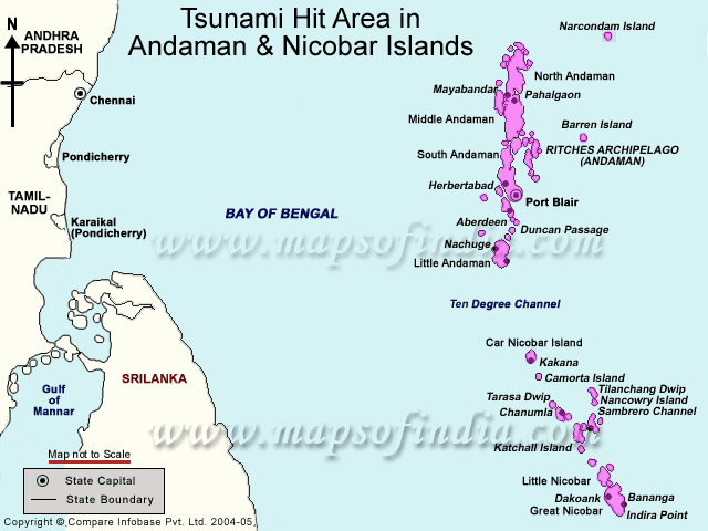 Tsunami Hits West Andaman and Nicobar Islands