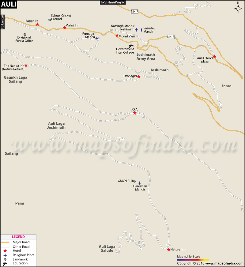 City Map of Auli