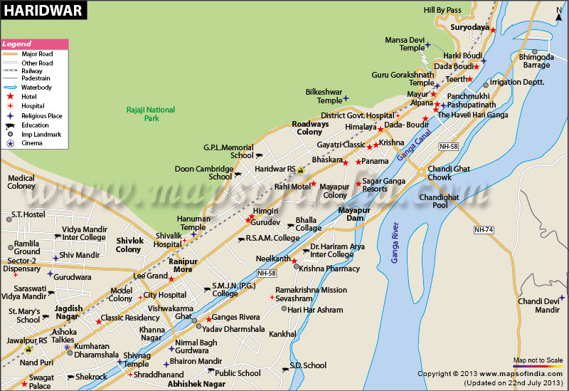 Haridwar City Map