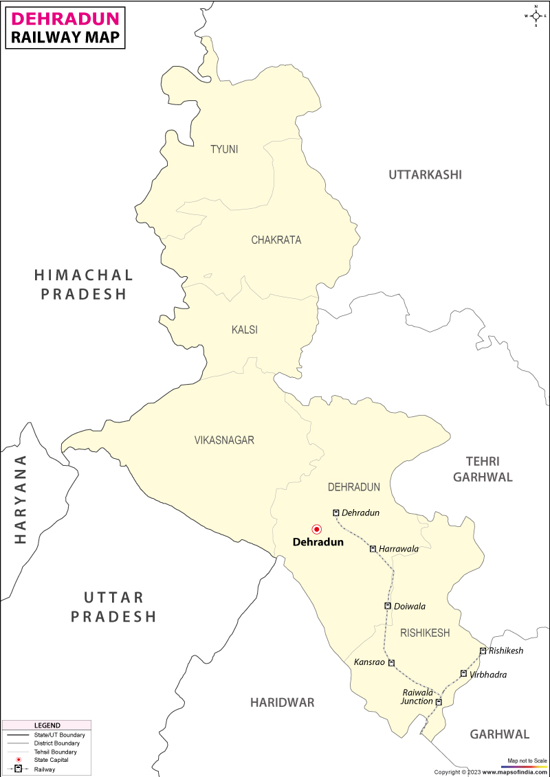 Railway Map of Dehradun