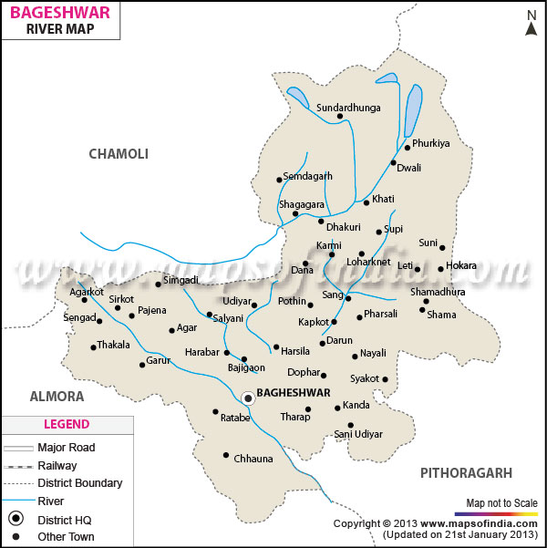  River Map of Bageshwar