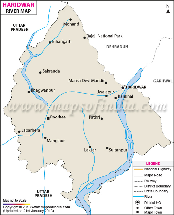  River Map of Haridwar