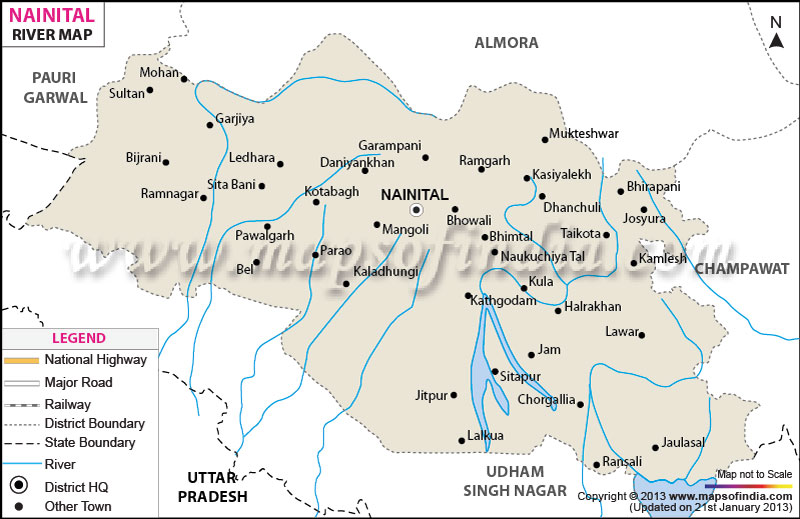  River Map of Nainital
