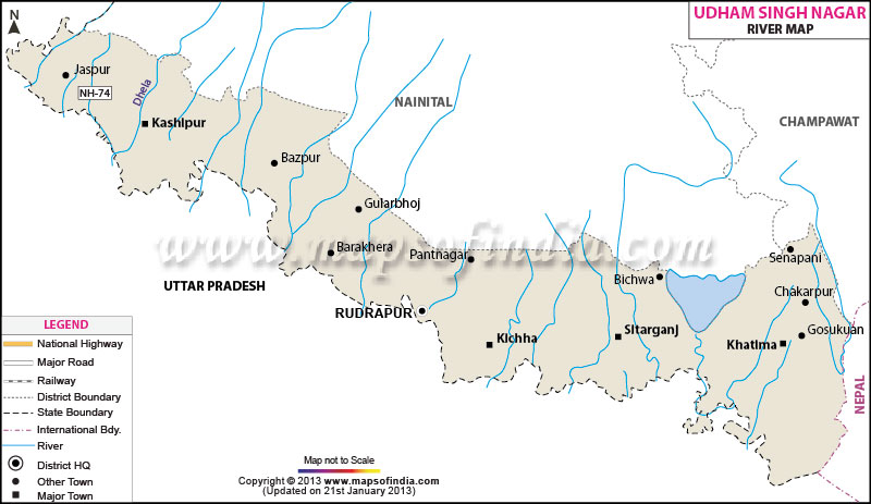  River Map of Udham Singh Nagar
