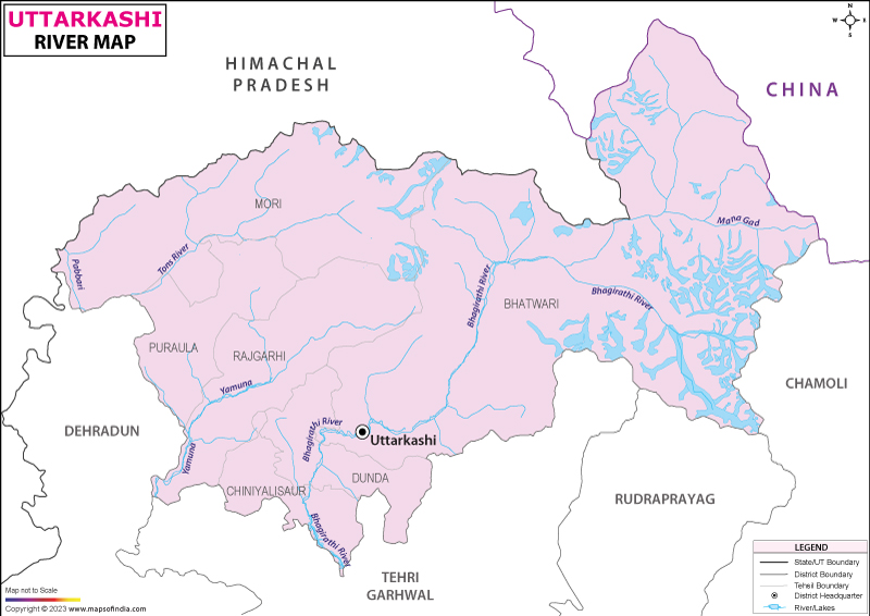  River Map of Uttarkashi