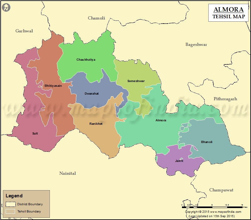  Tehsil Map of Almora