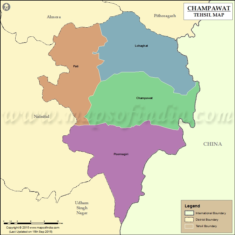  Tehsil Map of Champawat
