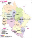 District Map of Uttarakhand