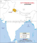 Uttarakhand Location Map