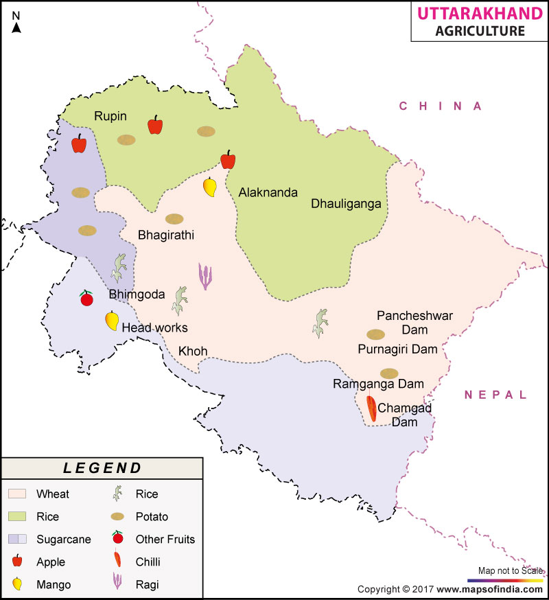 Uttarakhand Agriculture Map