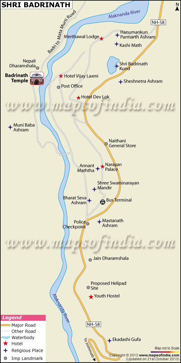 Badrinath Map Badrinath Map