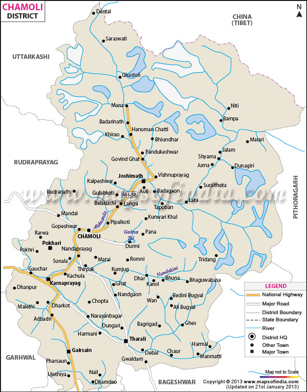 Chamoli Location Map