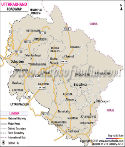 Uttarakhand Road Network Map