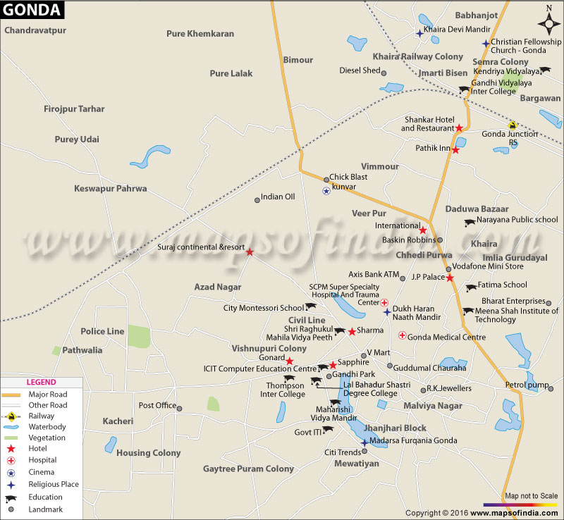 City Map of Gonda