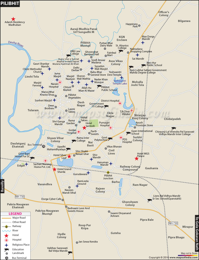 City Map of Pilibhit