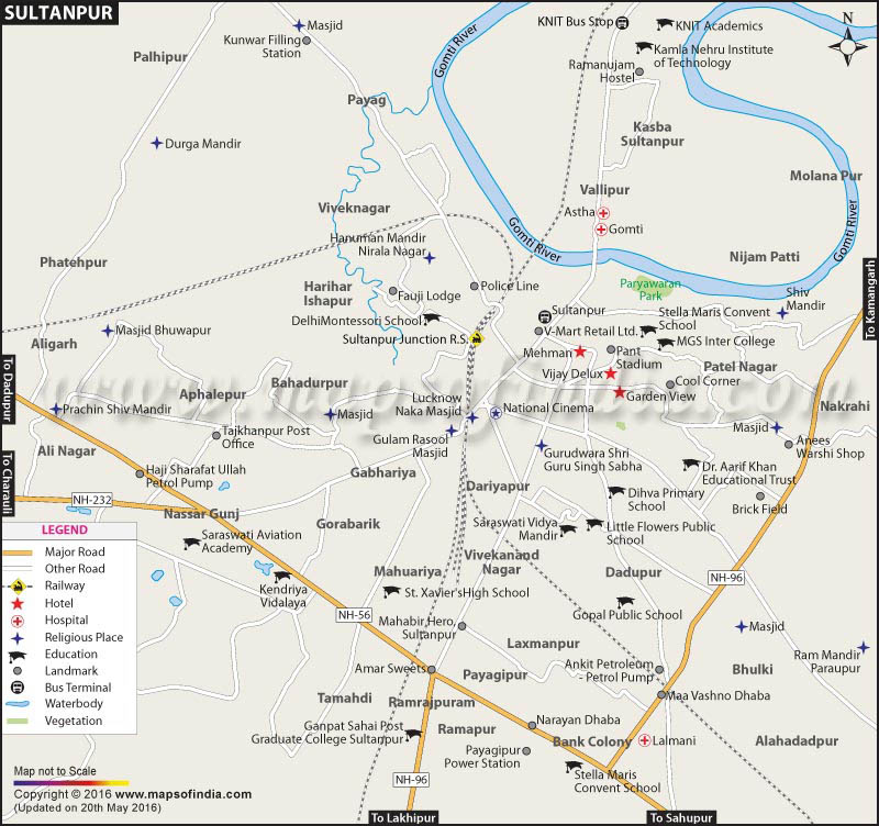 City Map of Sultanpur