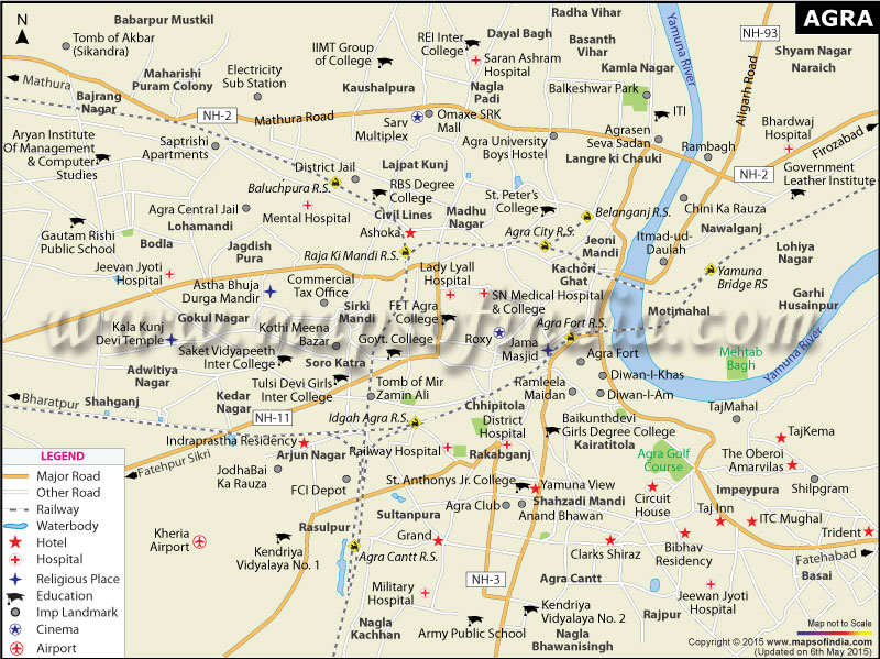 Agra City Map