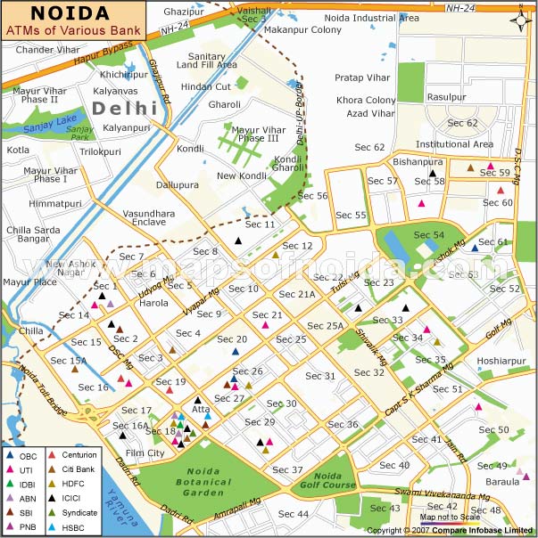 Noida ATMs Location Map