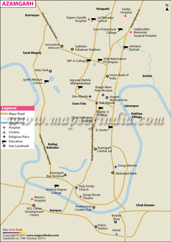City Map of Azamgarh