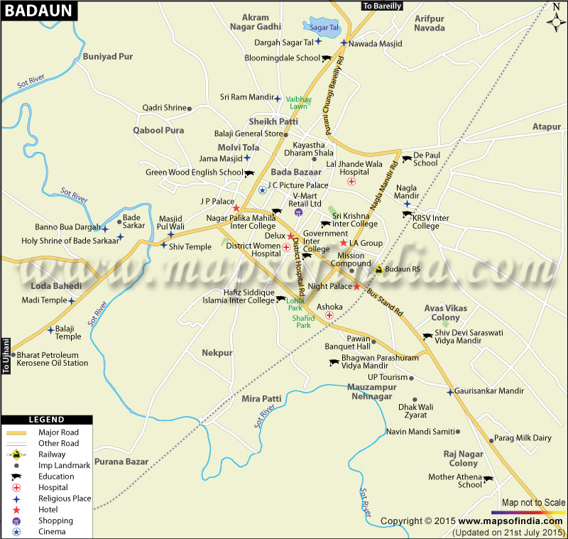 Budaun Location Map