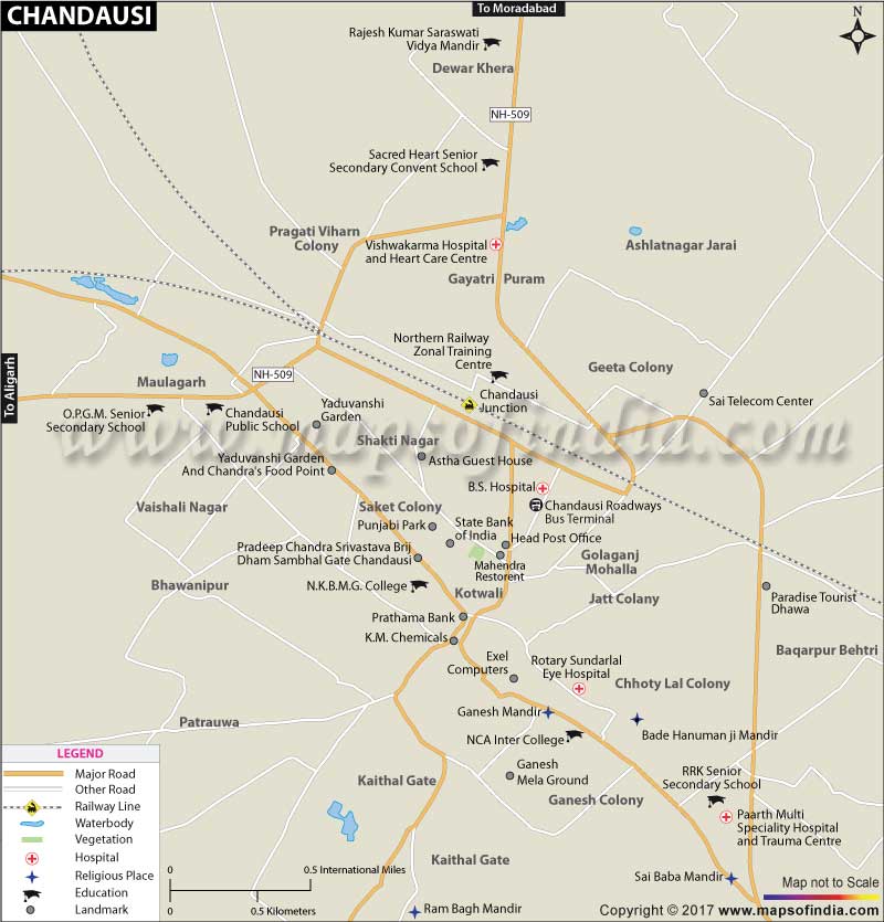 City Map of Chandausi