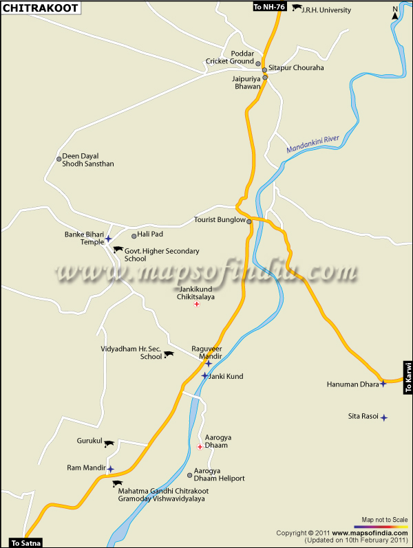 Chitrakoot City Map